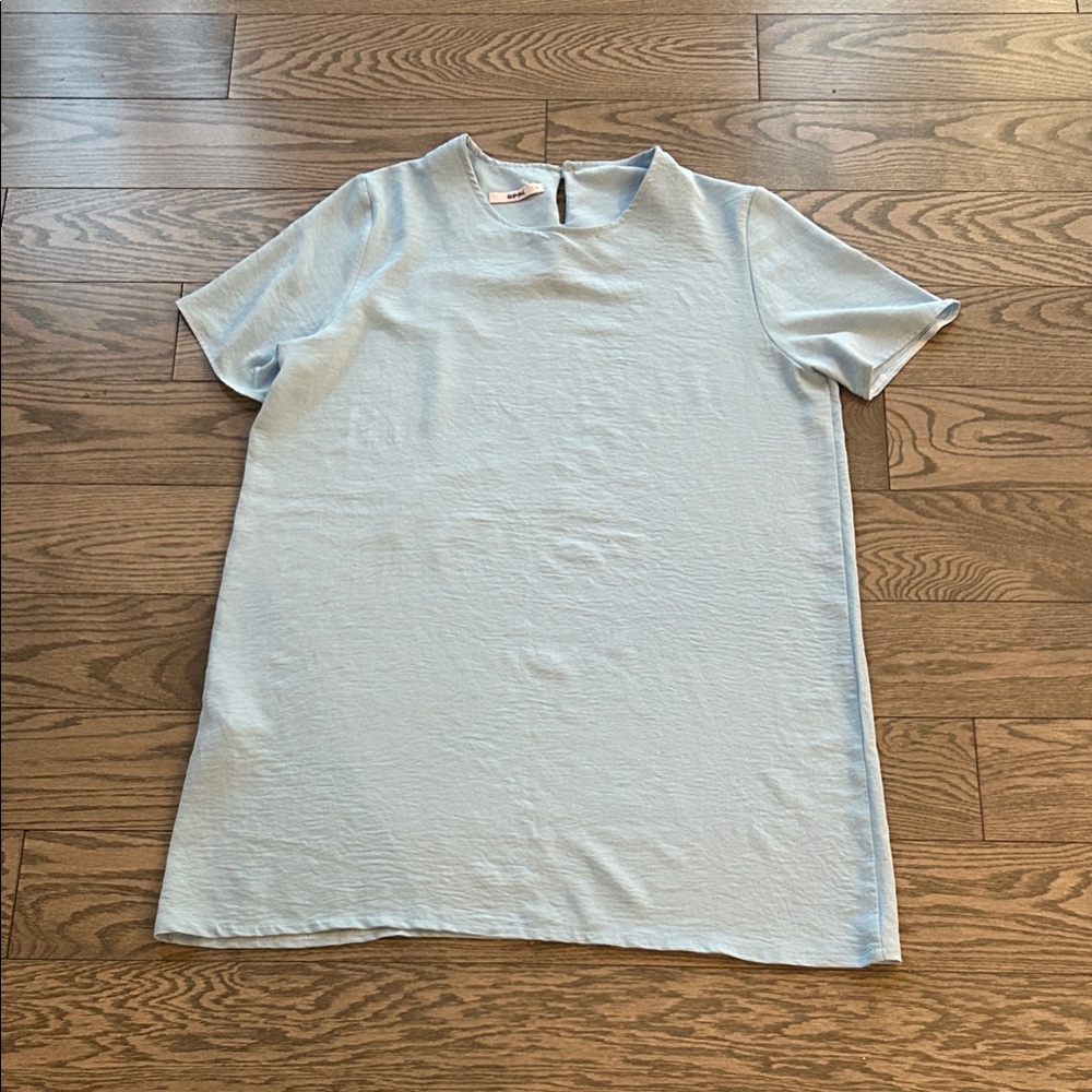 Sky Blue Short Sleeve Women's Top